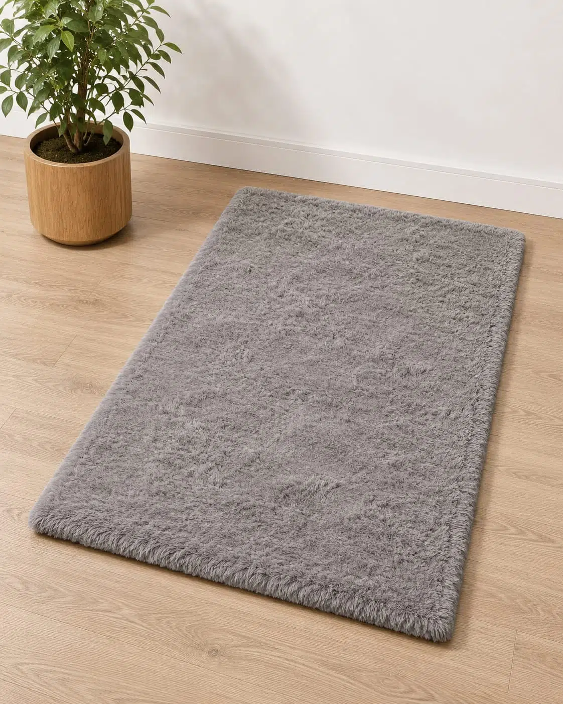 80x150 cm Peluş Yumuşak Doku Post Paspas - Antrasit