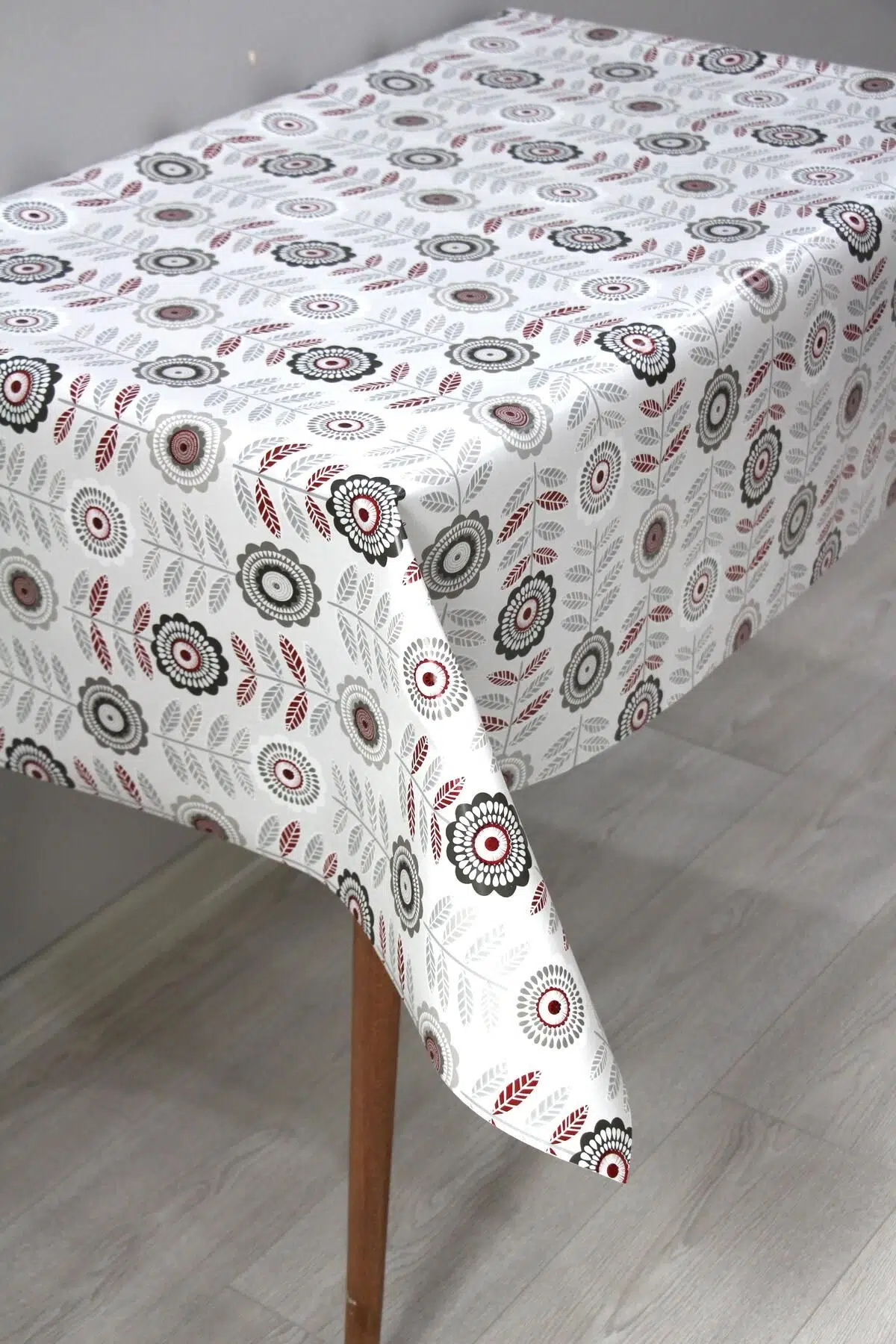 Astarlı Silinebilir Pvc Muşamba Masa Örtüsü 121-A - Bordo