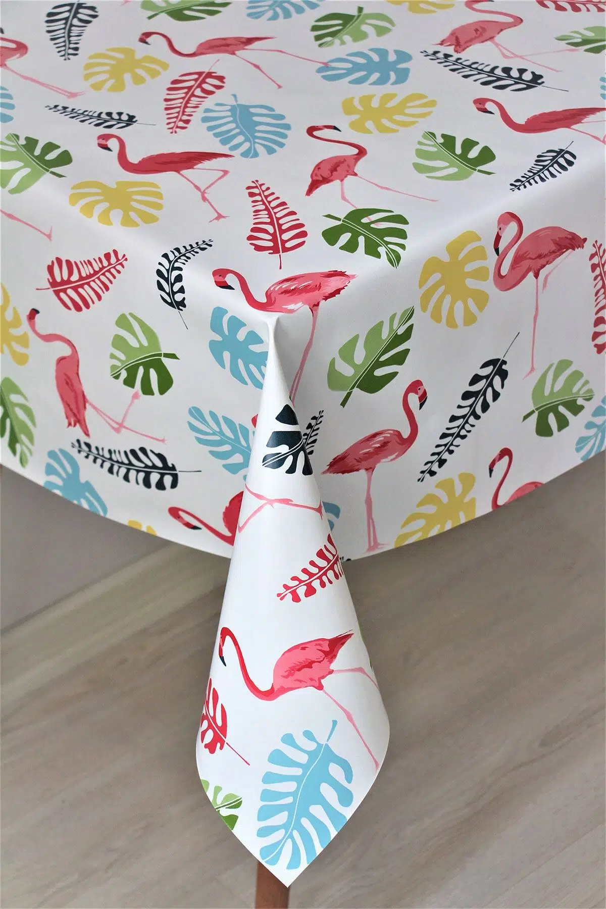 Astarlı Silinebilir Pvc Muşamba Masa Örtüsü Flamingo - 8094-1 - RENKLI
