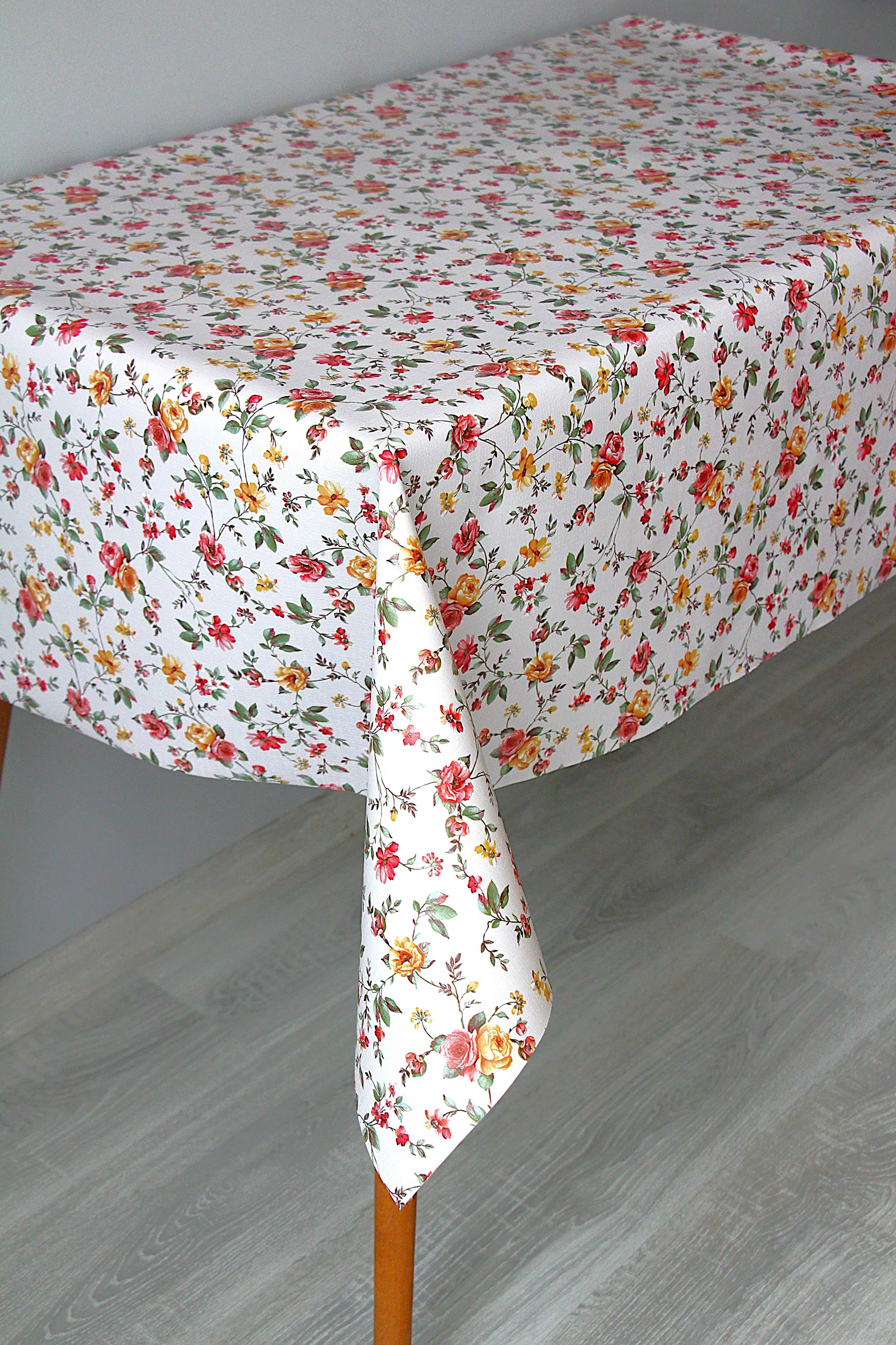 Elyaf Astarlı Silinebilir Pvc Muşamba Masa Örtüsü 184-DEKOÇİÇEK - Kırmızı